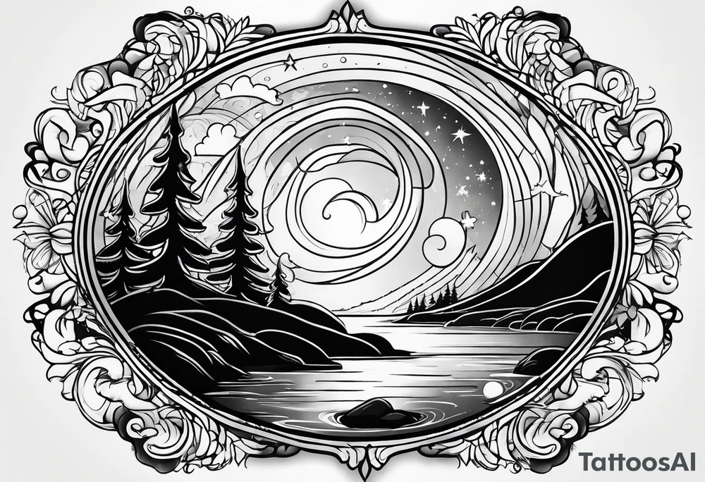 Northern lights tattoo idea