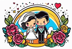 Beautiful wedding tattoo idea