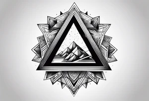 triangle optic illusion tattoo idea