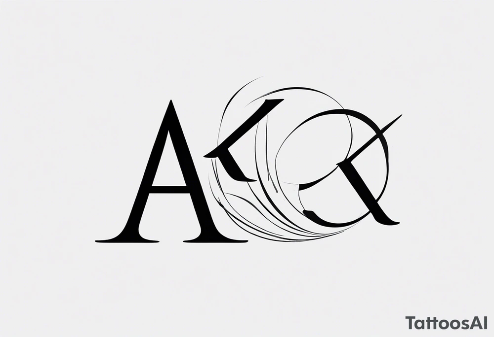 tattoo that includes the letters: A, K, E, O tattoo idea