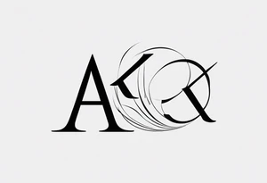 tattoo that includes the letters: A, K, E, O tattoo idea