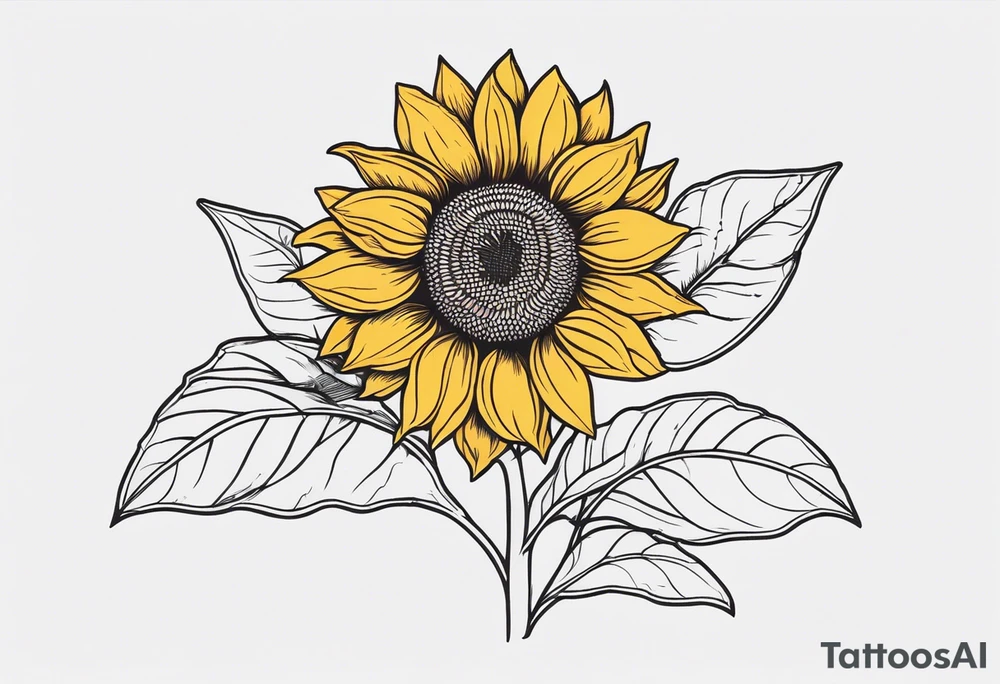 Sunflower for a male tattoo idea