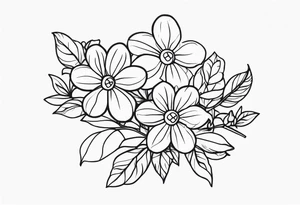 Lego flowers tattoo idea