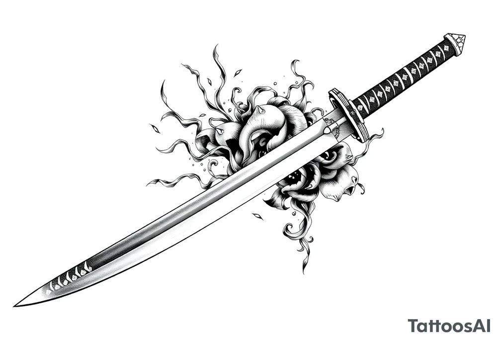 Japanese Katana tattoo idea