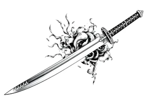 Japanese Katana tattoo idea