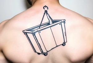 Hooker hanging out of a dumpster dead tattoo idea