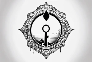 Vintage Keyhole Mystery tattoo idea