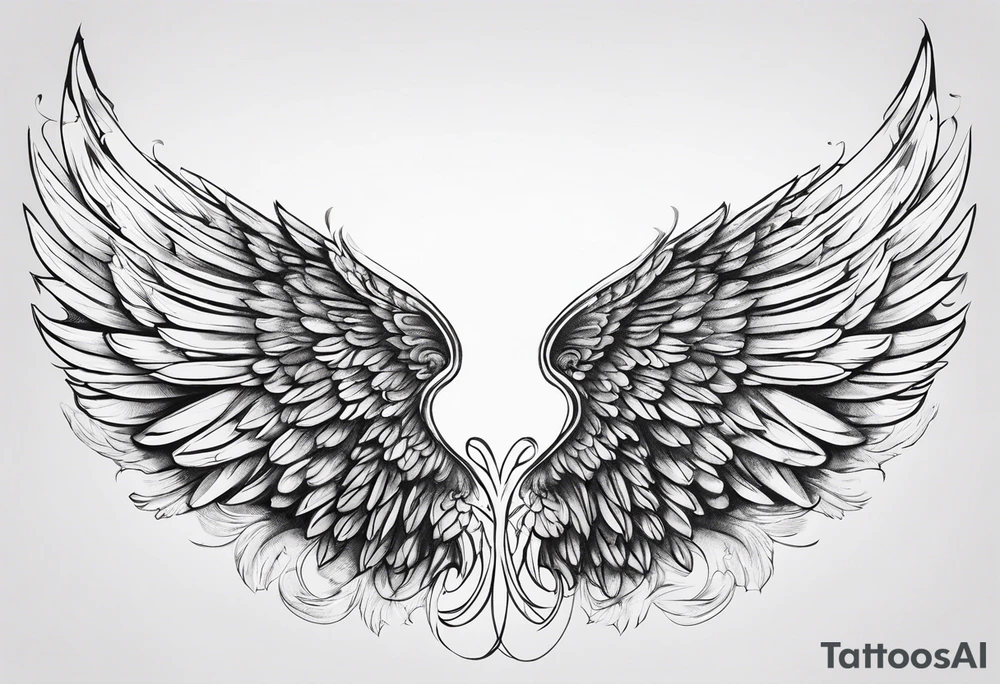 angel wings tattoo idea