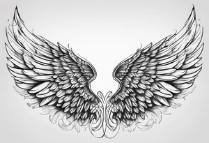 angel wings tattoo idea
