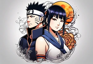 Hinata and hanabi from Naruto tattoo idea
