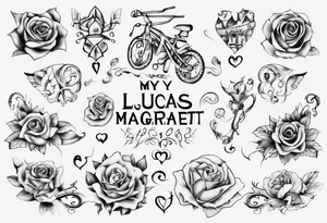 my kids' names: Lucas and Margaret and something that symbolizes love tattoo idea