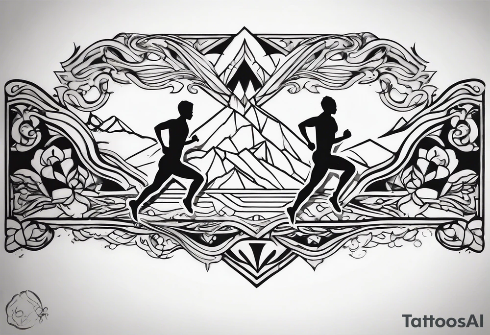 foot race tattoo idea