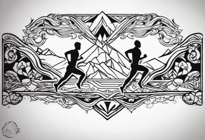 foot race tattoo idea