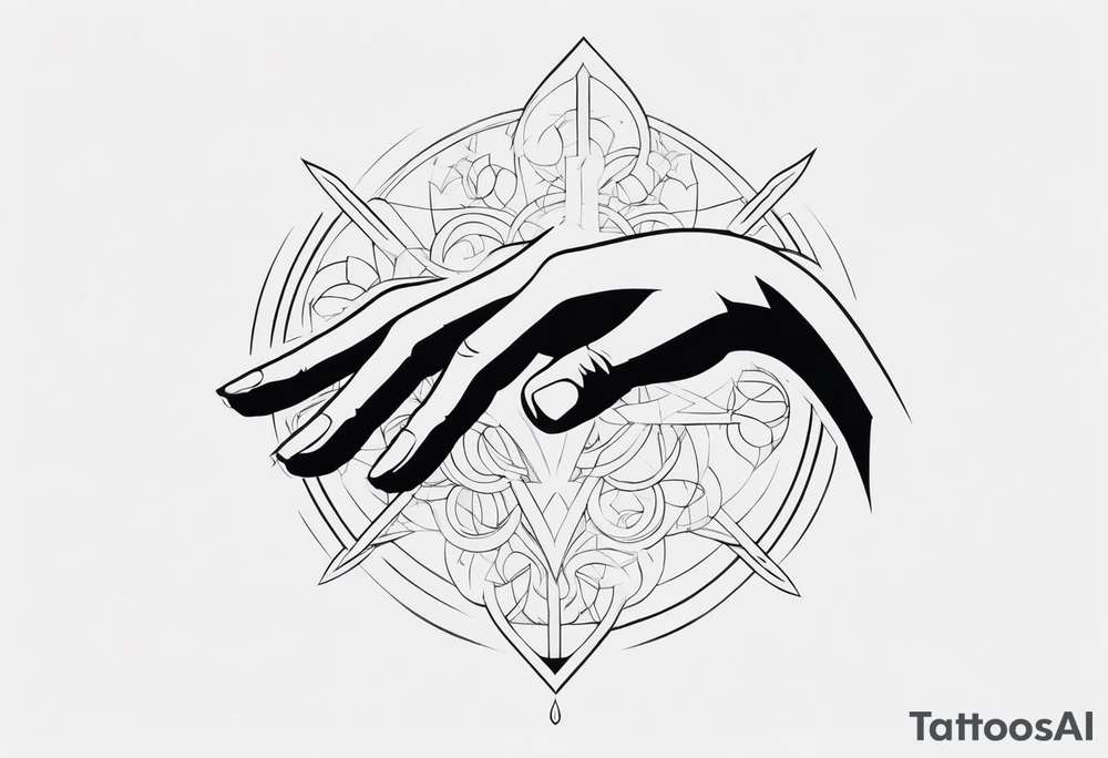 Hand of god tattoo idea