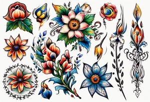 Ukranian Flowers tattoo idea