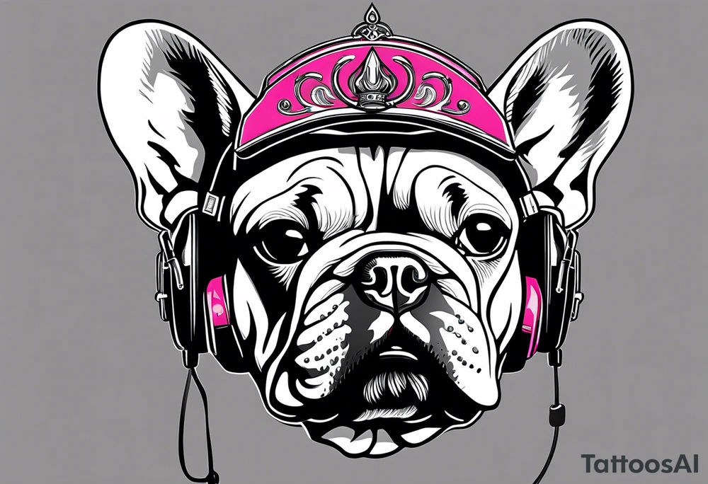 casque pompier, bouledogue français date et heure de naissance, rose, moto,  sur le bras complet tattoo idea