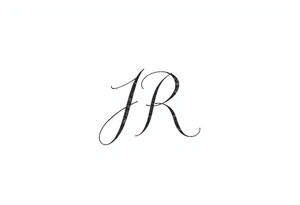 Letters J and R intertwined tattoo idea