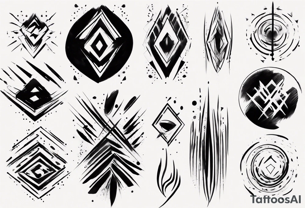 abstract Brush stroke tattoo idea