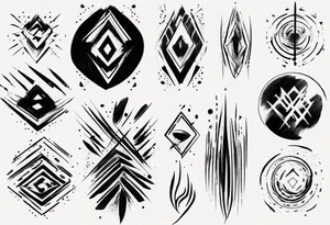 abstract Brush stroke tattoo idea