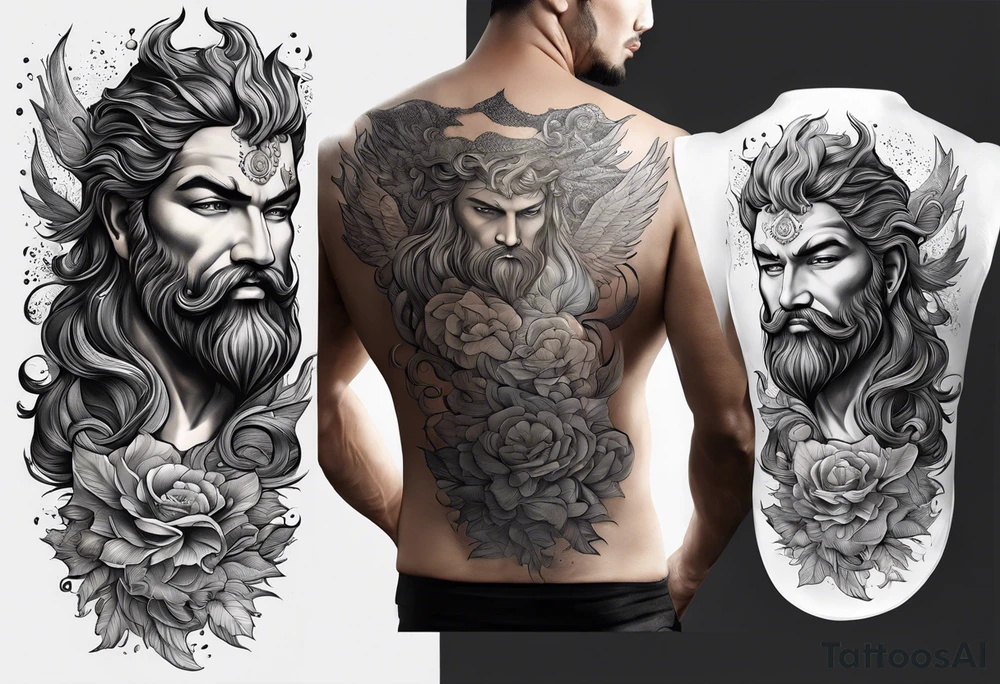 Poseidon mit umhang tattoo idea