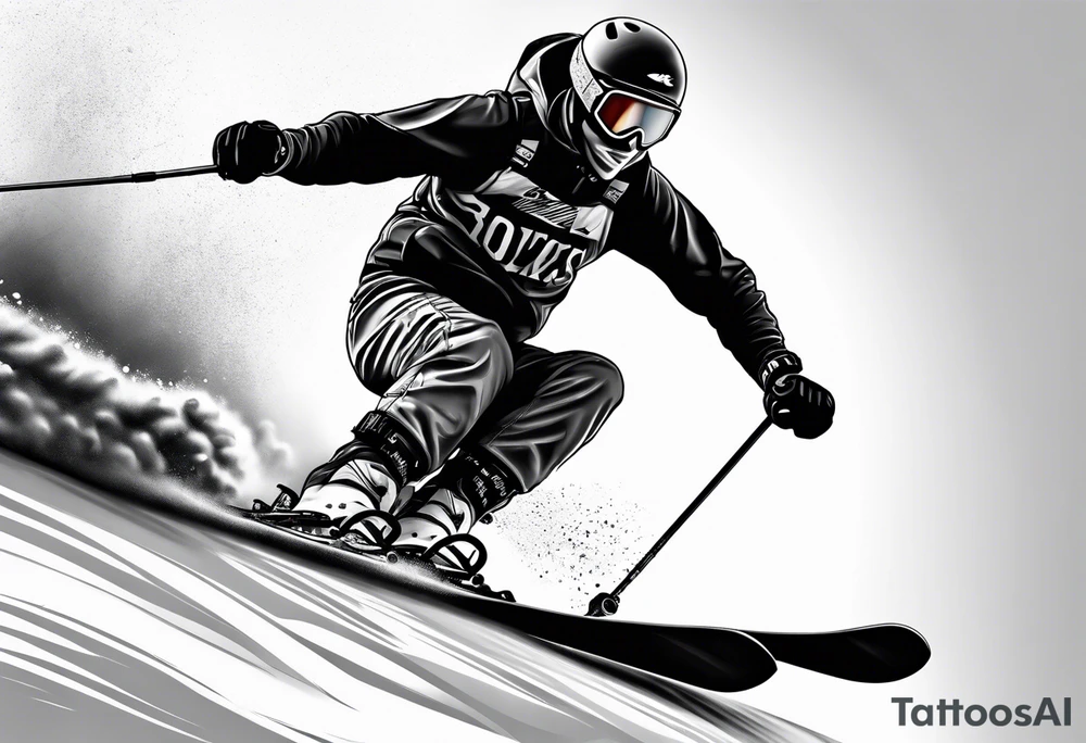 Skier tattoo idea