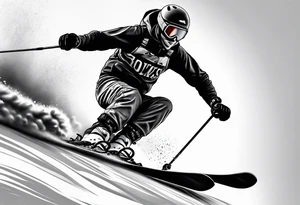 Skier tattoo idea