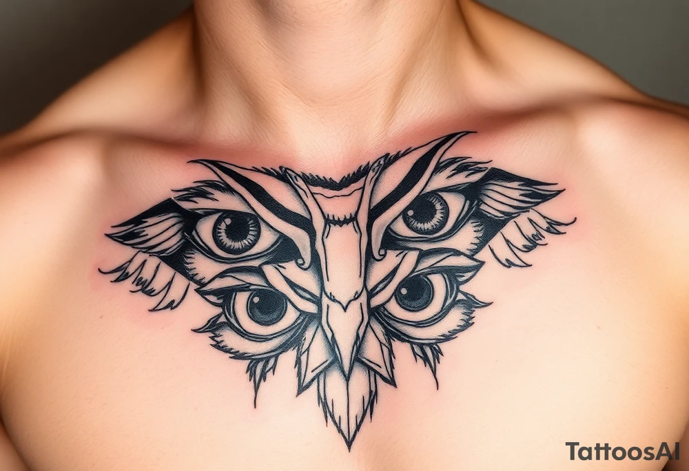 A bunch of eyes big and small on my chest tattoo idea