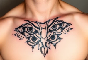 A bunch of eyes big and small on my chest tattoo idea