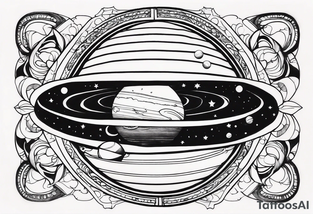 Jupiter by itself without a border or rings tattoo idea