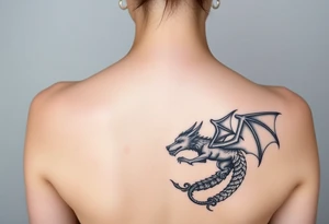 Wolf and dragon tattoo idea