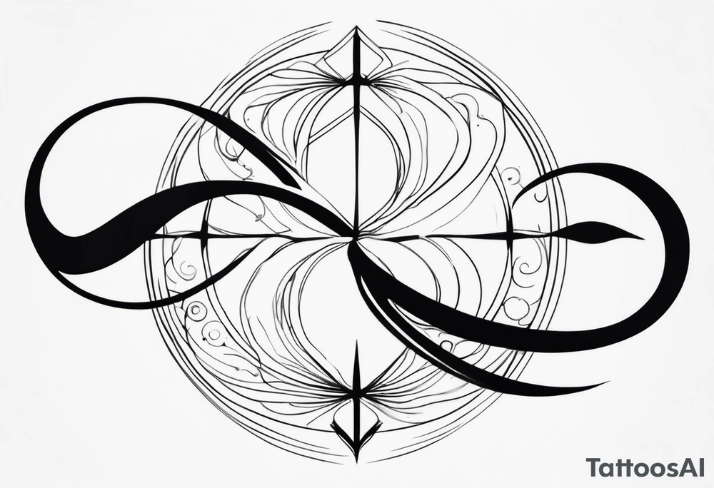 infinity symbol mixed with ying yang symbol tattoo idea