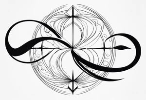 infinity symbol mixed with ying yang symbol tattoo idea