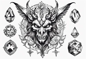 The Demon Stolas. Surrounded by gems, knowledge of astrology and poisonous gems. tattoo idea