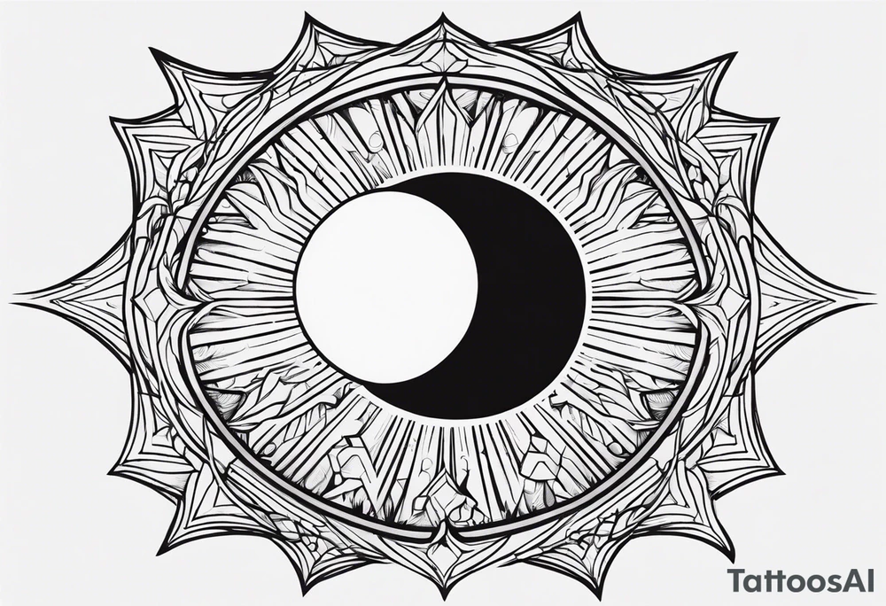 very basic sun tattoo idea