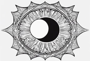 very basic sun tattoo idea