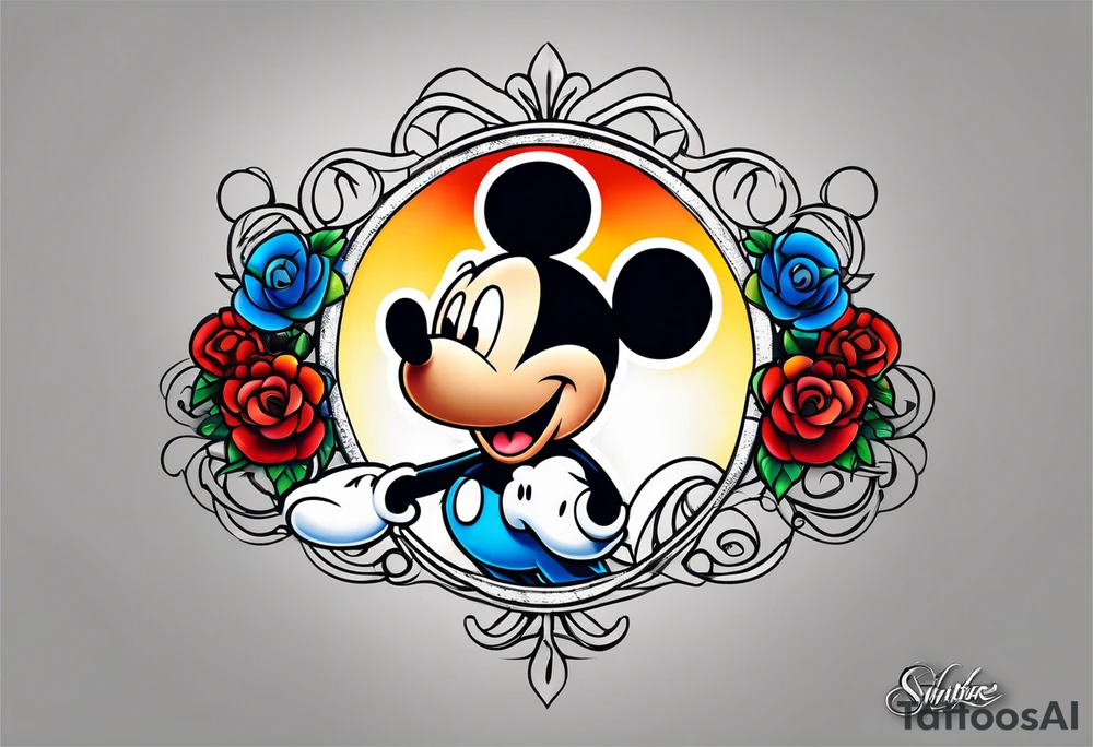 Mickey Mouse tattoo idea