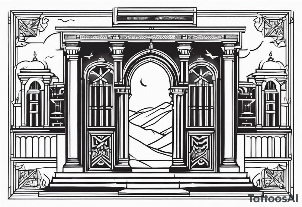 israel gate vector tattoo idea