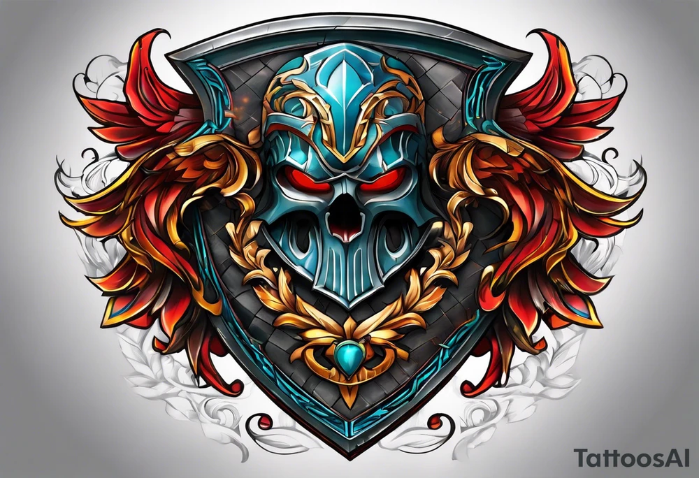 shield knot shoulder tattoo tattoo idea