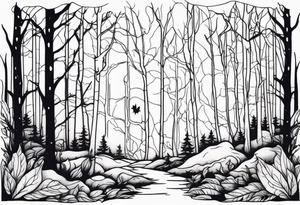 Haunted forest tattoo idea