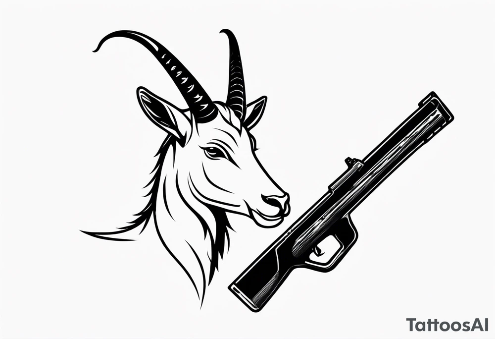 capricorn with sunglasses and a shotgun tattoo idea