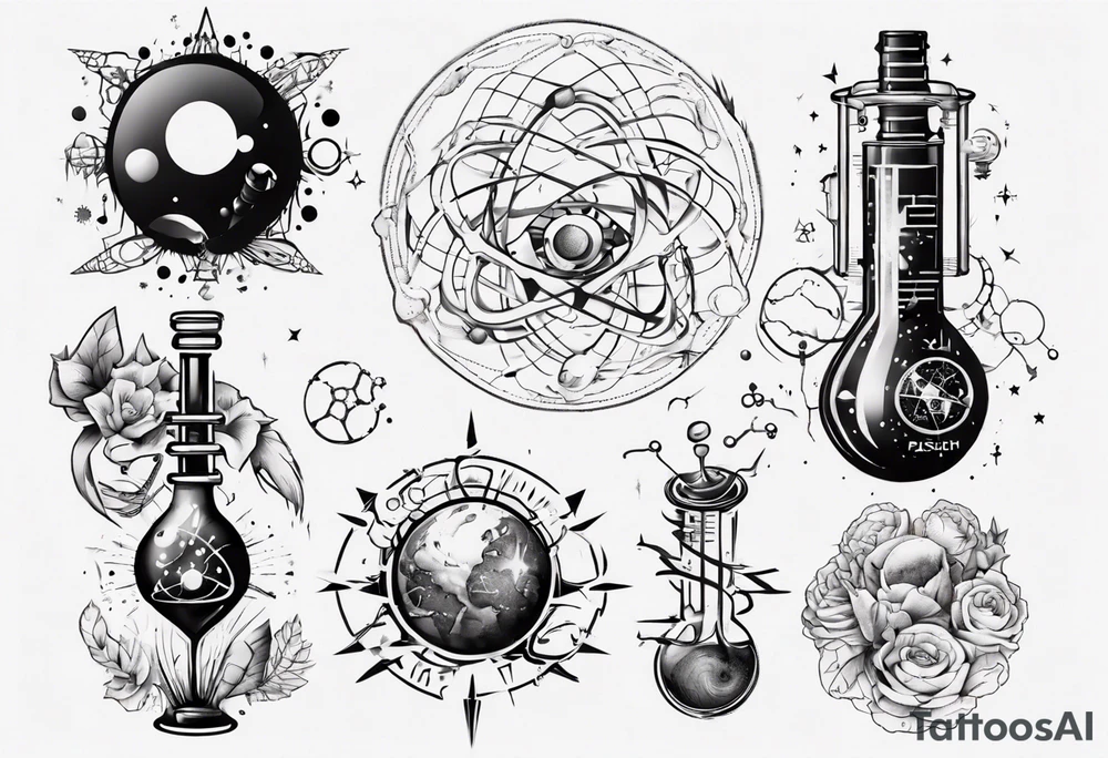 science full arm tattoo idea