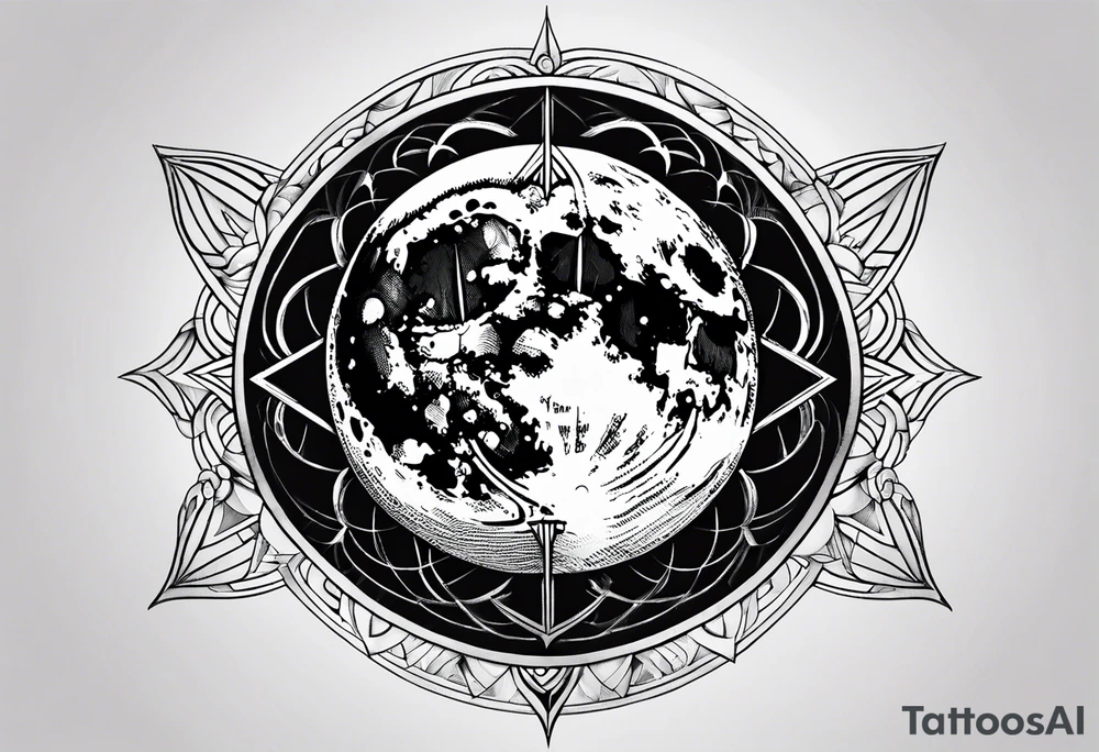 sacred moon tattoo idea