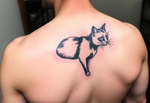black cat tattoo idea