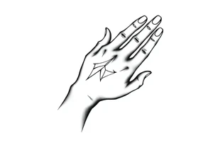anime simple hand tattoo tattoo idea