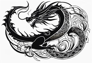 an oroborus (dragon style) tattoo idea