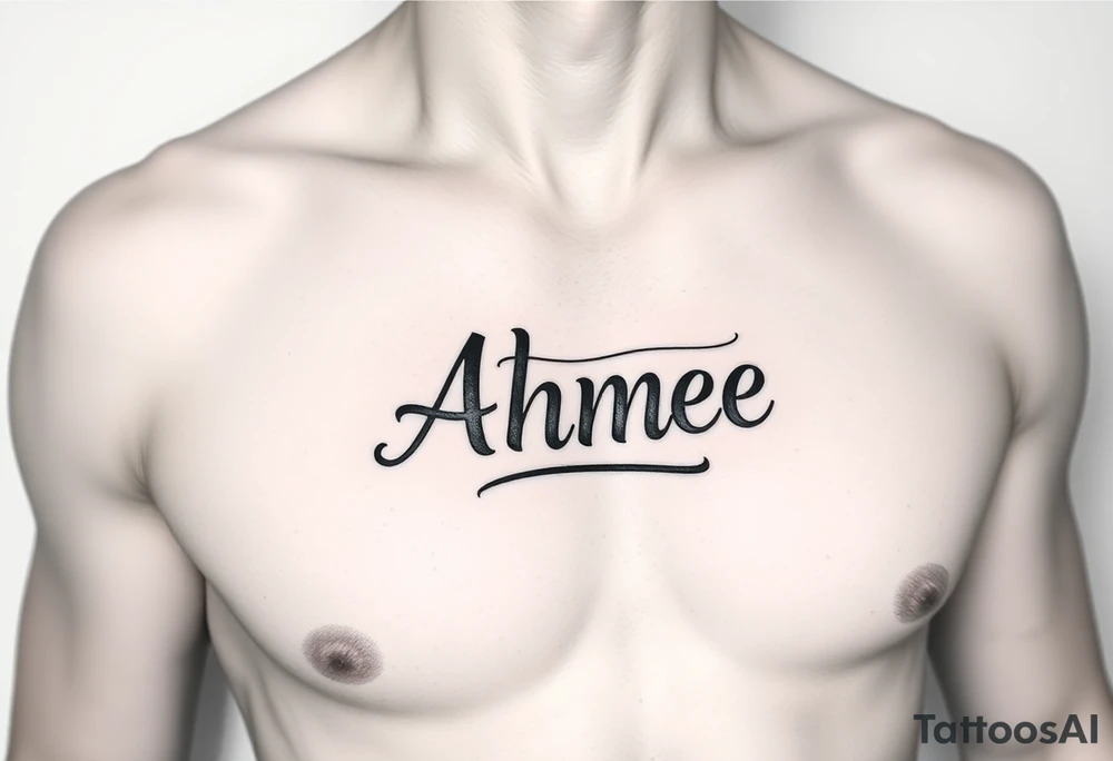 Ahmee in a nice font tattoo idea