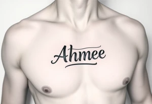 Ahmee in a nice font tattoo idea