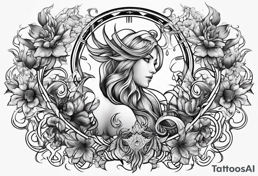 Virgo and Scorpio symbol tattoo idea
