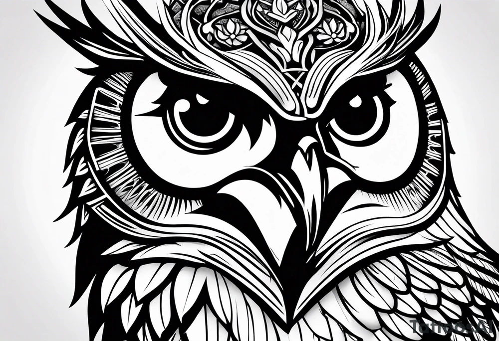 king evil owl tattoo idea