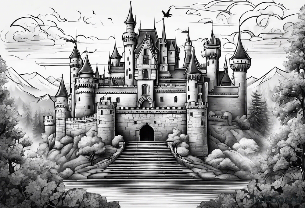 castle tattoo idea